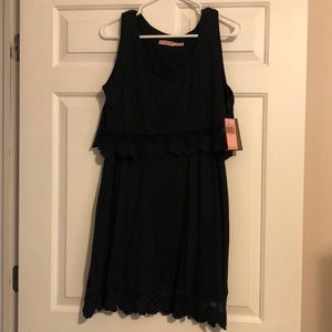 Juicy Couture black crochet tank dress